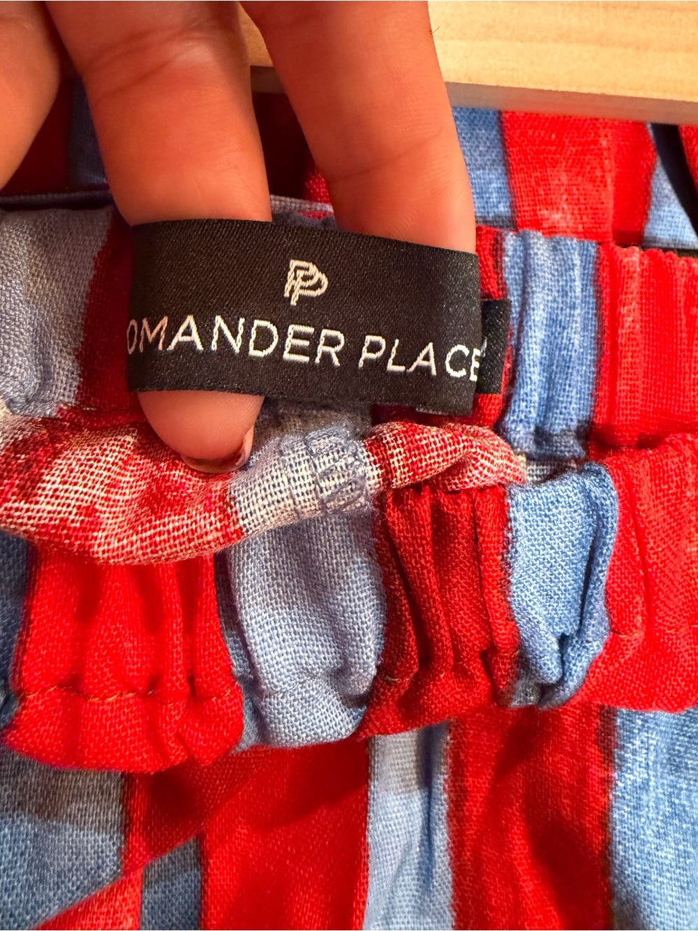 Pomander Place Red & Blue Striped Tie-Waist Maxi Skirt - Picture 4 of 6